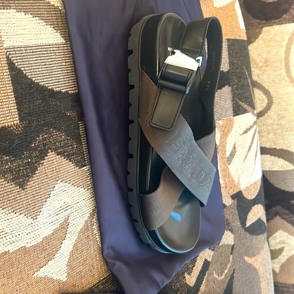 AUTHENTIC prada nylon cross over dad sandals - Picture 2 of 3
